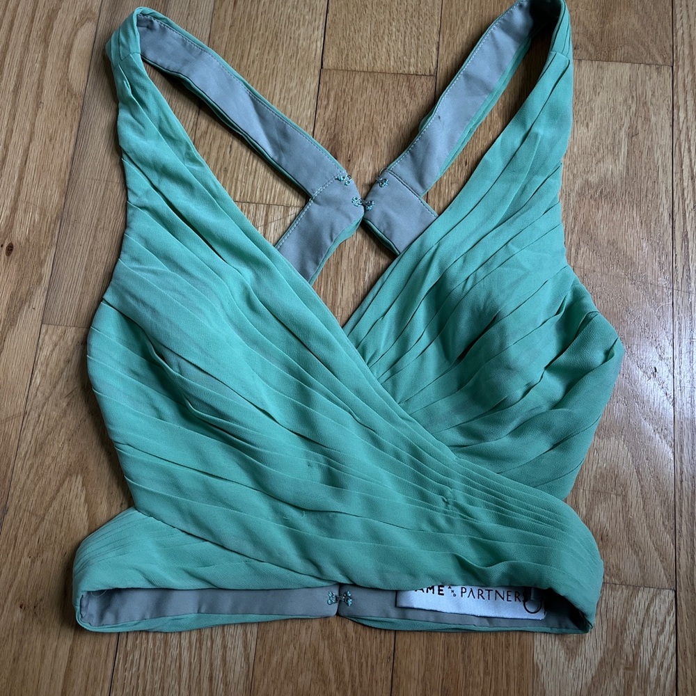 Green Cross-Back Top